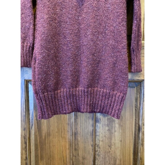 St. John’s Bay Cable  Knit Sweater Dress Burgundy Flecked Size Large NEW Cute! - Picture 6 of 12